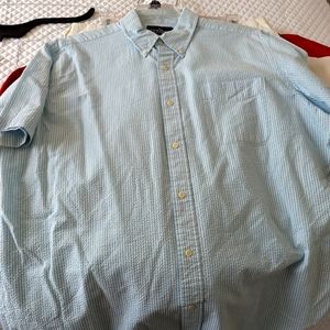 American Living XXL Shirt Seersucker turquoise and white new with tags